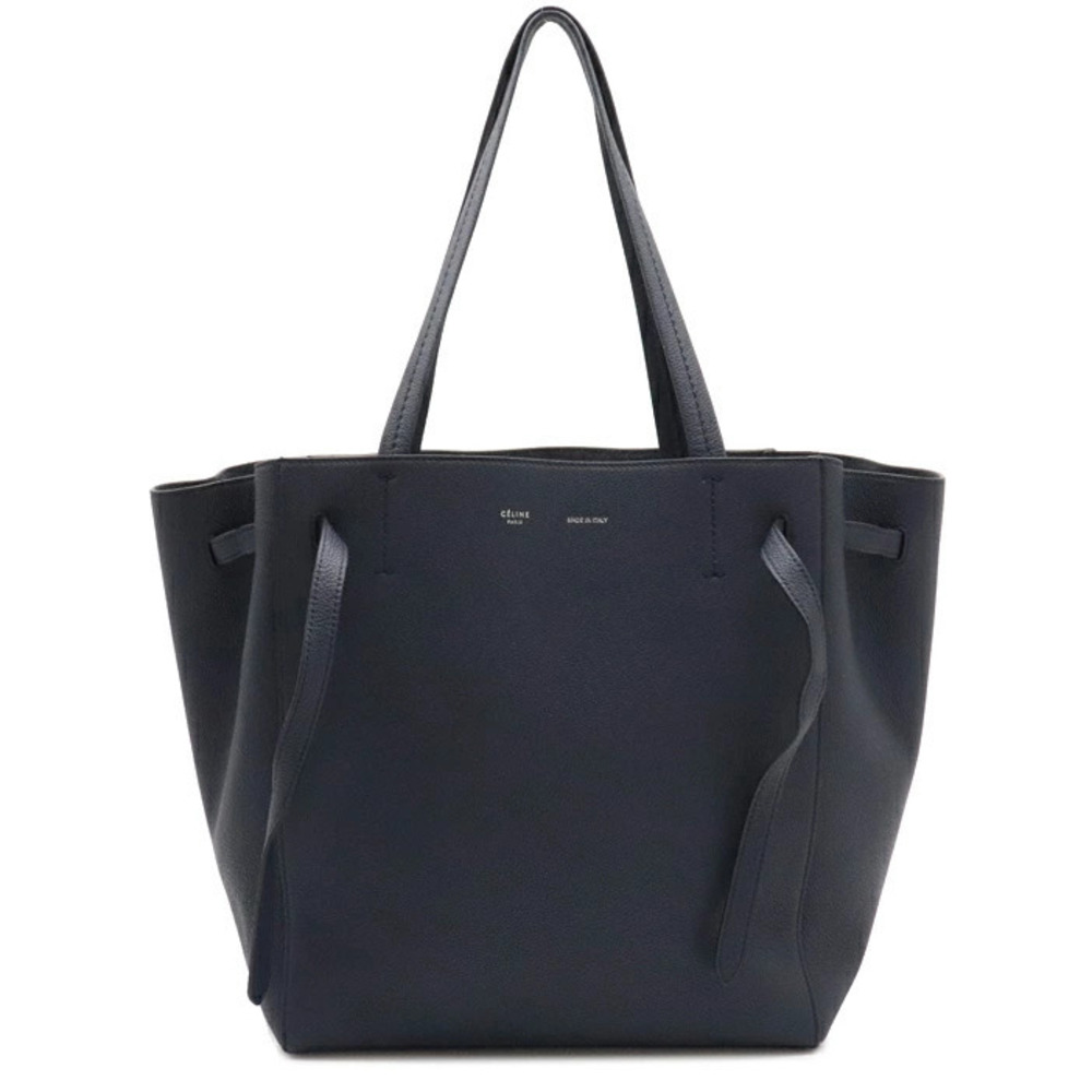 Celine Cabas Phantom Tote Bag Shoulder Leather Navy Blue